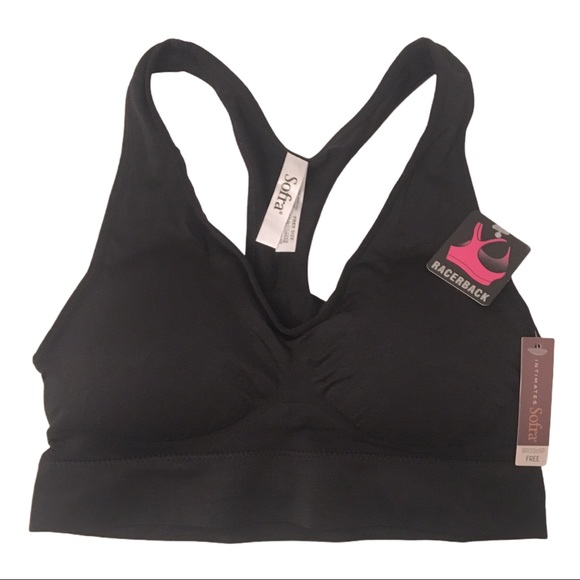 SOFRA Black Racerback Sports Bra - Picture 3 of 4